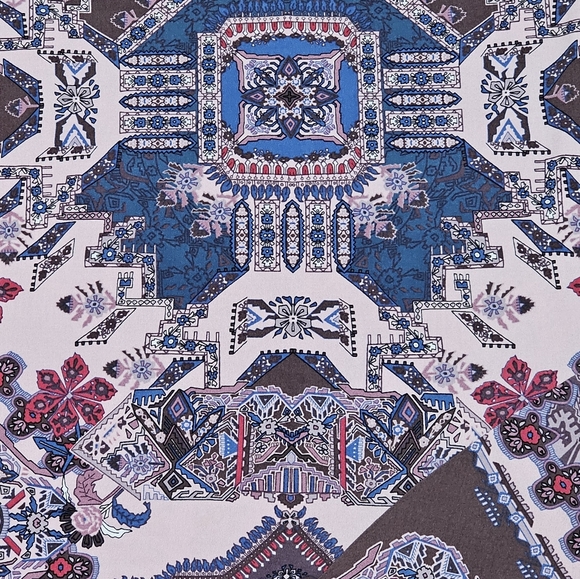 ONE WORLD Women's Asymmetrical Tunic Multi-color L - Picture 11 of 12